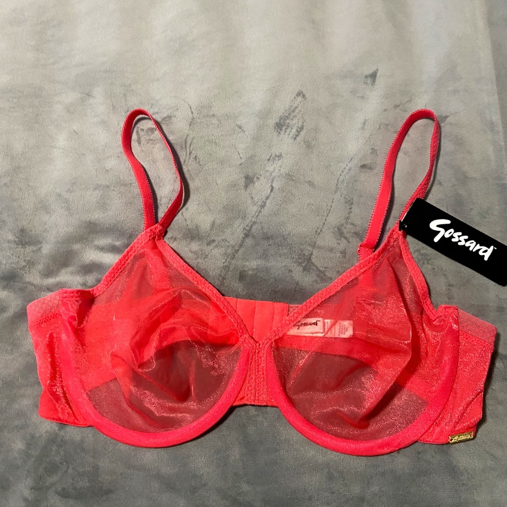Gossard PINK Glossies Sexy Sheer Molded Bra, US 36C